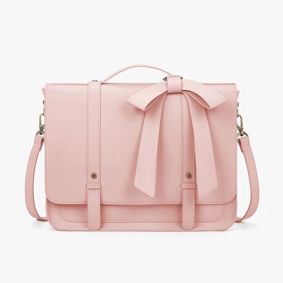 Ecosusi Handbags - ECOSUSI pink multi-way bow bag
